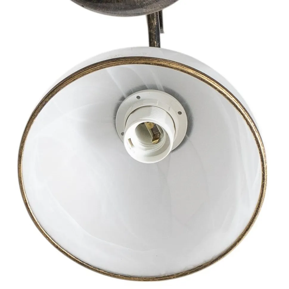 Lysekrone Korfu, 5 lyskilder, Ø 68 cm, antik guldfarve