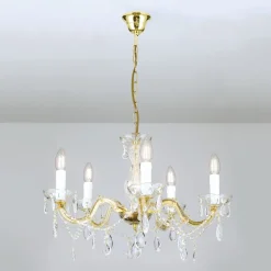 Lysekrone Marie Claire krystalglas 5 lyskilder