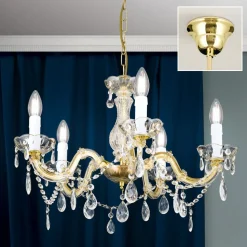Lysekrone Marie Claire krystalglas 5 lyskilder