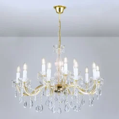 Lysekrone Marie Claire krystalglas 15-flammet