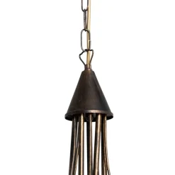 Lysekrone Milvia, 5 lyskilder, bronzefarvet, metal