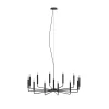 Lysekrone ORTO B, sort, metal, Ø 103 cm, 12 lyskilder