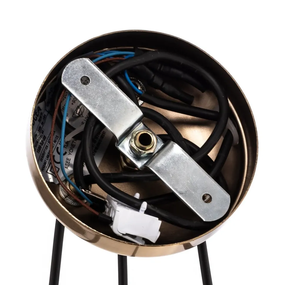 Lysekrone Ressa, Ø 44 cm, messing antik, 3 lyskilder.