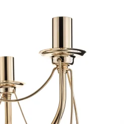 Lysekrone Retro, femarmet 75 cm, guld