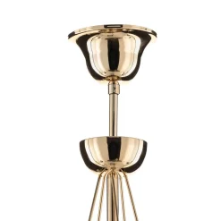 Lysekrone Retro, femarmet 75 cm, guld