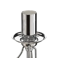 Lysekrone Retro, femarmet 75 cm, krom