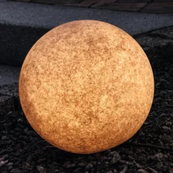 Lysende dekokugle Mundan, 30 cm, terrakotta
