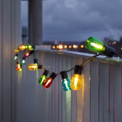 Lyskæder til ølhaven 20 LED-dråber farvet