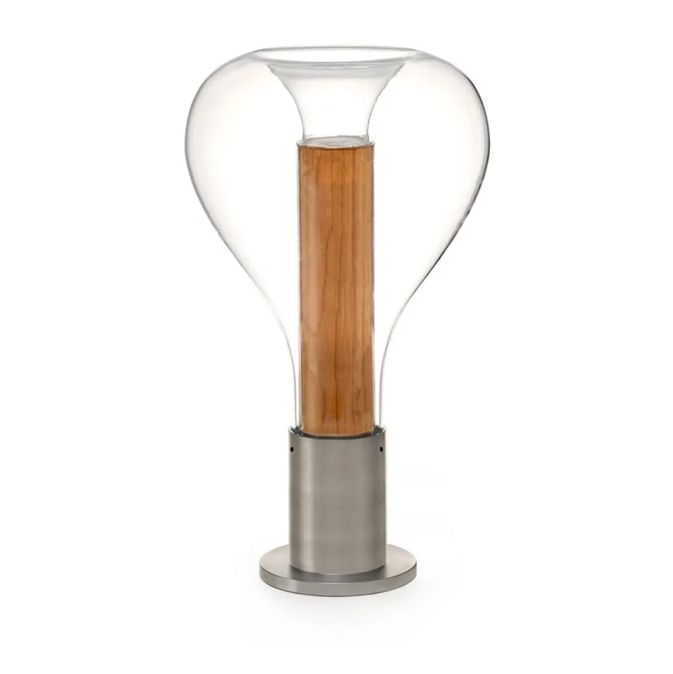 LZF Eris LED-bordlampe glas aluminium/kirsebær