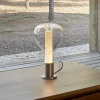 LZF Eris LED-bordlampe, glas, aluminium/elfenben