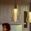 LZF Eris LED-pendellampe, glas, aluminium/elfenben
