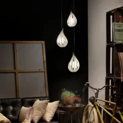 LZF Raindrop medium hængelampe, elfenben