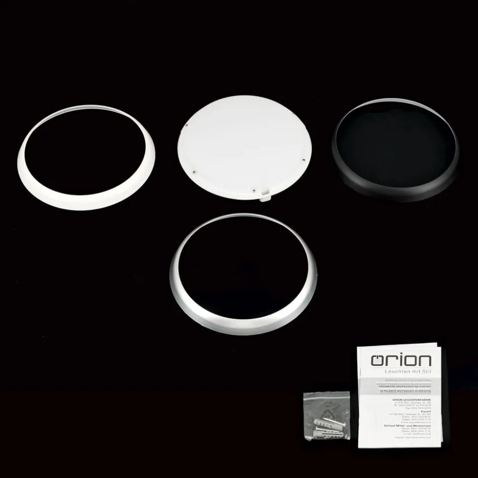 Maggy LED-loftlampe, Ø 25 cm, hvid, CCT, IP65, dekorative ringe