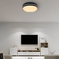 Manni LED-loftlampe, Ø 39 cm, sort/bronzefarvet, CCT