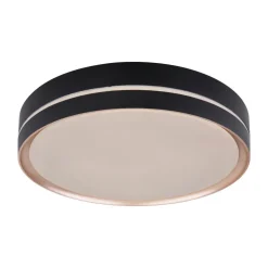 Manni LED-loftlampe, Ø 39 cm, sort/bronzefarvet, CCT