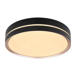 Manni LED-loftlampe, Ø 39 cm, sort/bronzefarvet, CCT