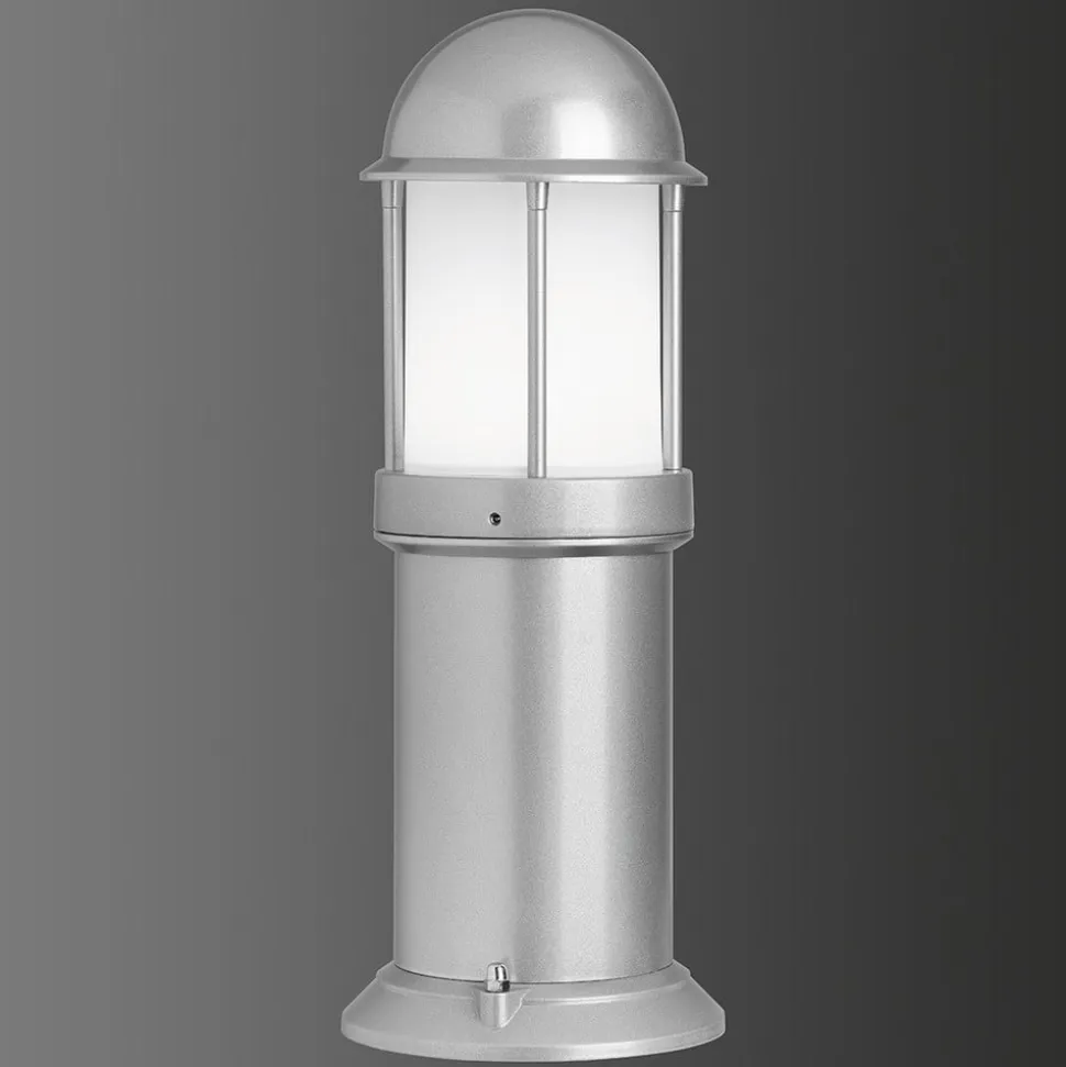 Marco sokkellampe af aluminium, sølv