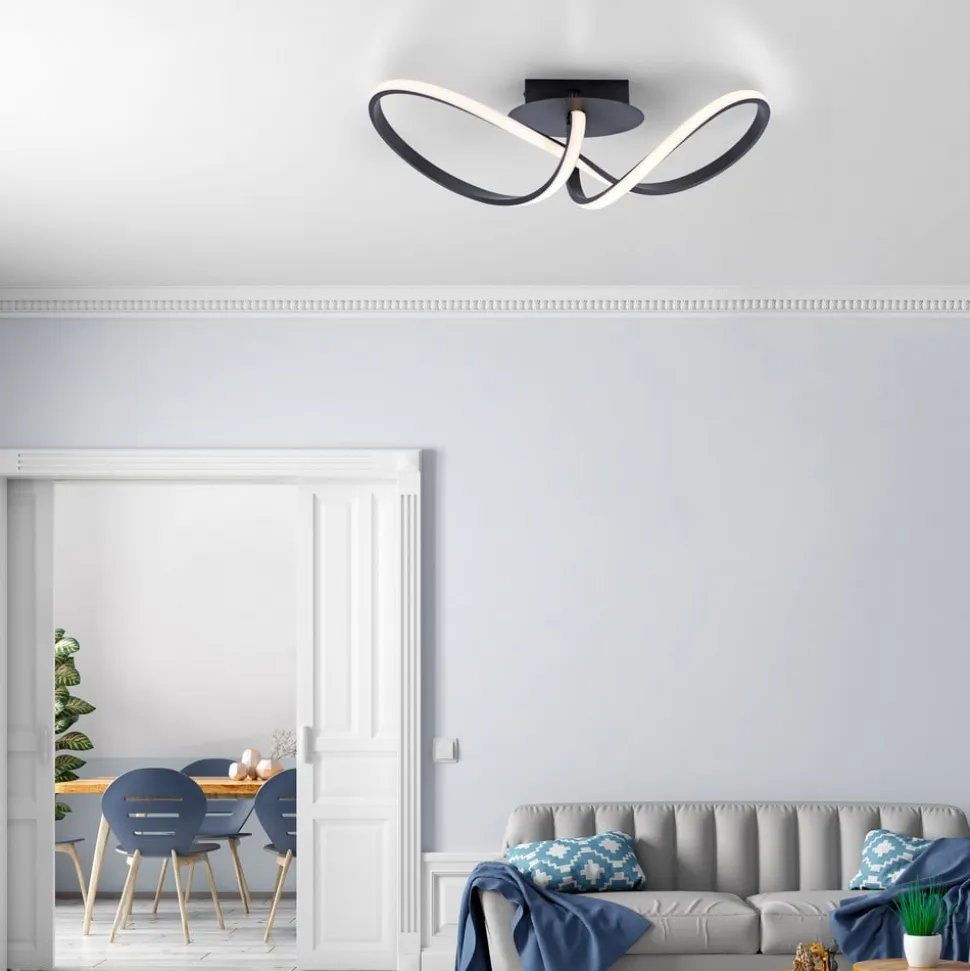 Maria LED-loftlampe, kan dæmpes, sort
