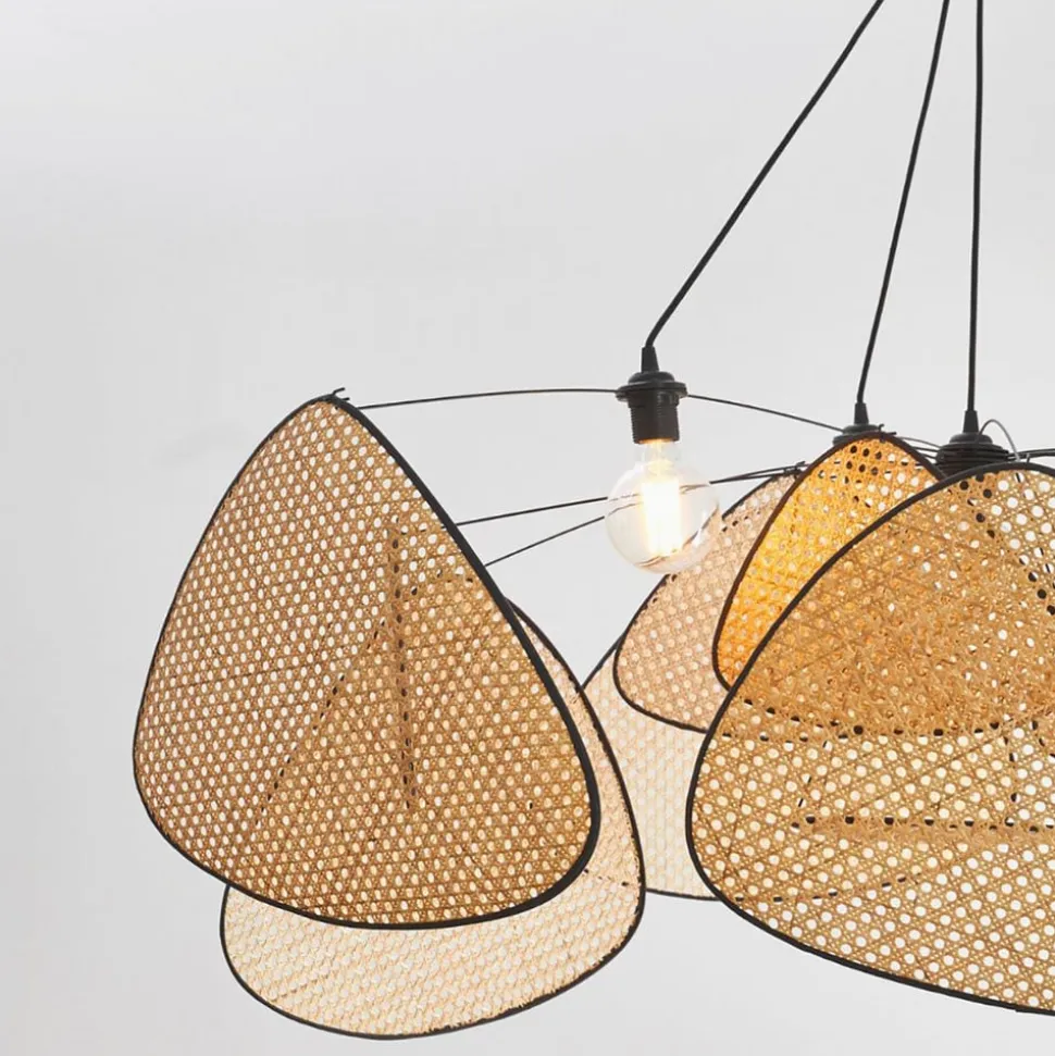 MARKET SET hængelampe Screen XXL, 90 cm, natur, rattan