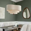 MARKET SET Pebble tekstil-hængelampe creme Ø 78 cm