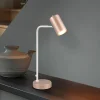 Marley bordlampe, brun/lysegrå, højde 45 cm, metal
