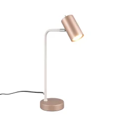 Marley bordlampe, brun/lysegrå, højde 45 cm, metal
