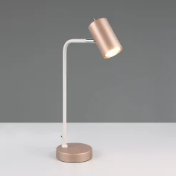 Marley bordlampe, brun/lysegrå, højde 45 cm, metal