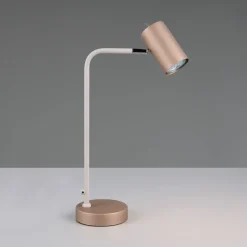 Marley bordlampe, brun/lysegrå, højde 45 cm, metal
