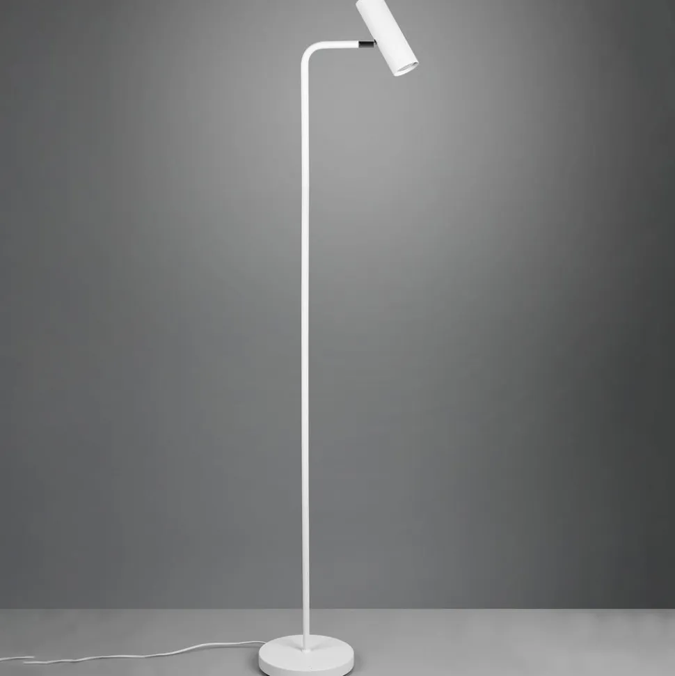 Marley gulvlampe, hvid, højde 151 cm, metal