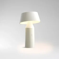 MARSET Bicoca LED-bordlampe, batteri, perlehvid