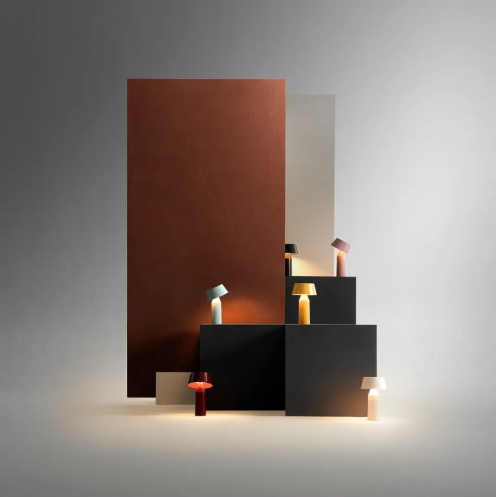 MARSET Bicoca LED-bordlampe, batteri, perlehvid