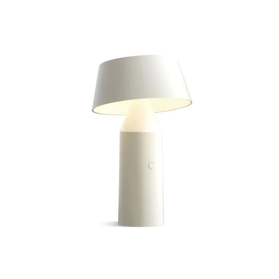 MARSET Bicoca LED-bordlampe, batteri, perlehvid