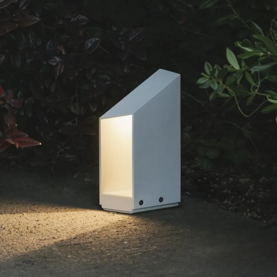 MARSET LED-sokkellampe Domus, højde 26 cm, hvid, aluminium
