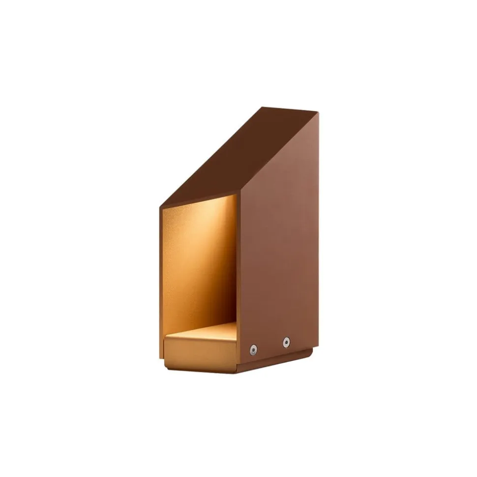 MARSET LED-sokkellampe Domus Højde 26 cm, rustbrun aluminium