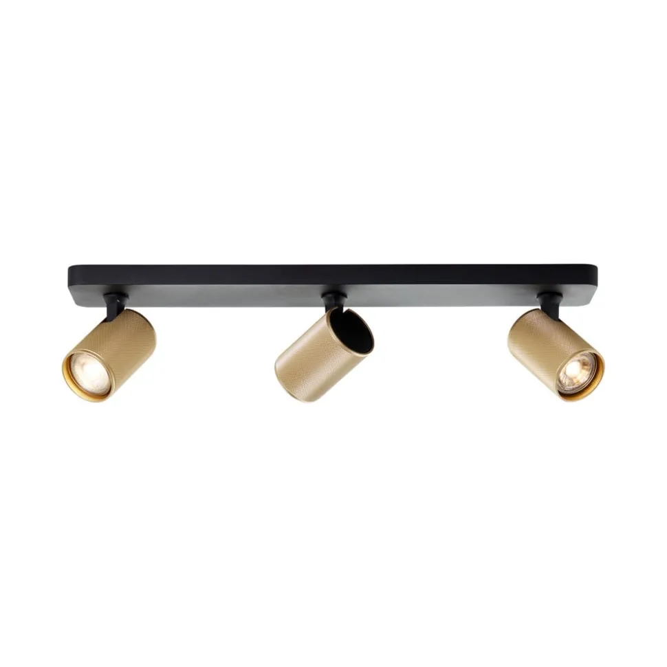 Marty vægspot, sand/guld/sort, 3 lyskilde
