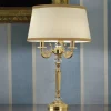 Marvine fornem bordlampe, forgyldt