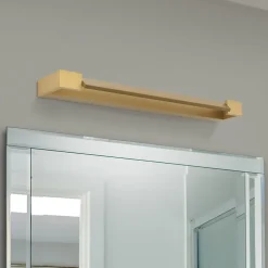 Marylin væglampe til badeværelset, længde 60 cm, guld, aluminium