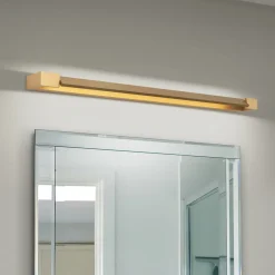 Marylin væglampe til badeværelset, længde 90 cm, guld, aluminium