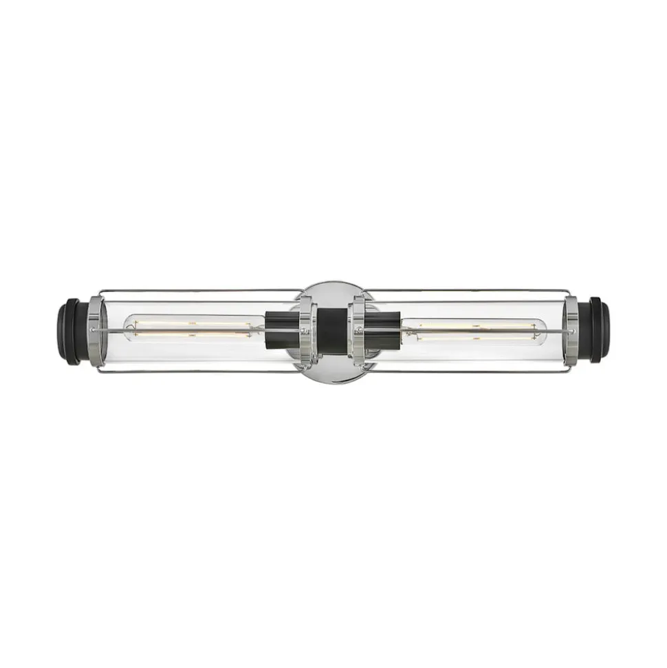 Masthead væglampe til badeværelset, krom, 2 lyskilder, højde 61 cm, IP44