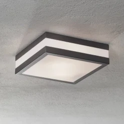 Matteo udendørs loftlampe, 2 x E27, IP44, antracit