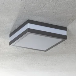 Matteo udendørs loftlampe, 2 x E27, IP44, antracit