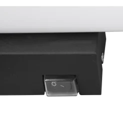 Mattimo LED-væglampe, bredde 40 cm, sort, afbryder