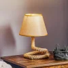 Mauli bordlampe lavet af reb og stof