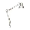 MAULstudy klemmelampe, sølvfarvet, højde 44 cm, metal