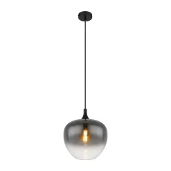 Maxy hængelampe, Ø 29 cm, røgfarvet grå, glas