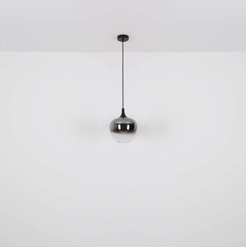 Maxy hængelampe, Ø 48 cm, røggrå, glas, 3 lyskilder.