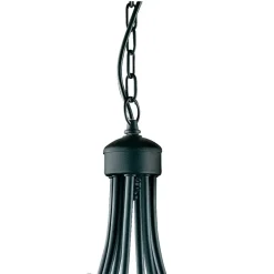 Maypole lysekrone, mat sort, 8 lyskilder