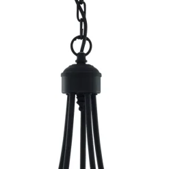 Maypole lysekrone, mat sort, 5 lyskilder