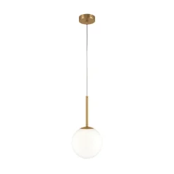Maytoni Basic form pendel, hvid/guld, 1-lys.