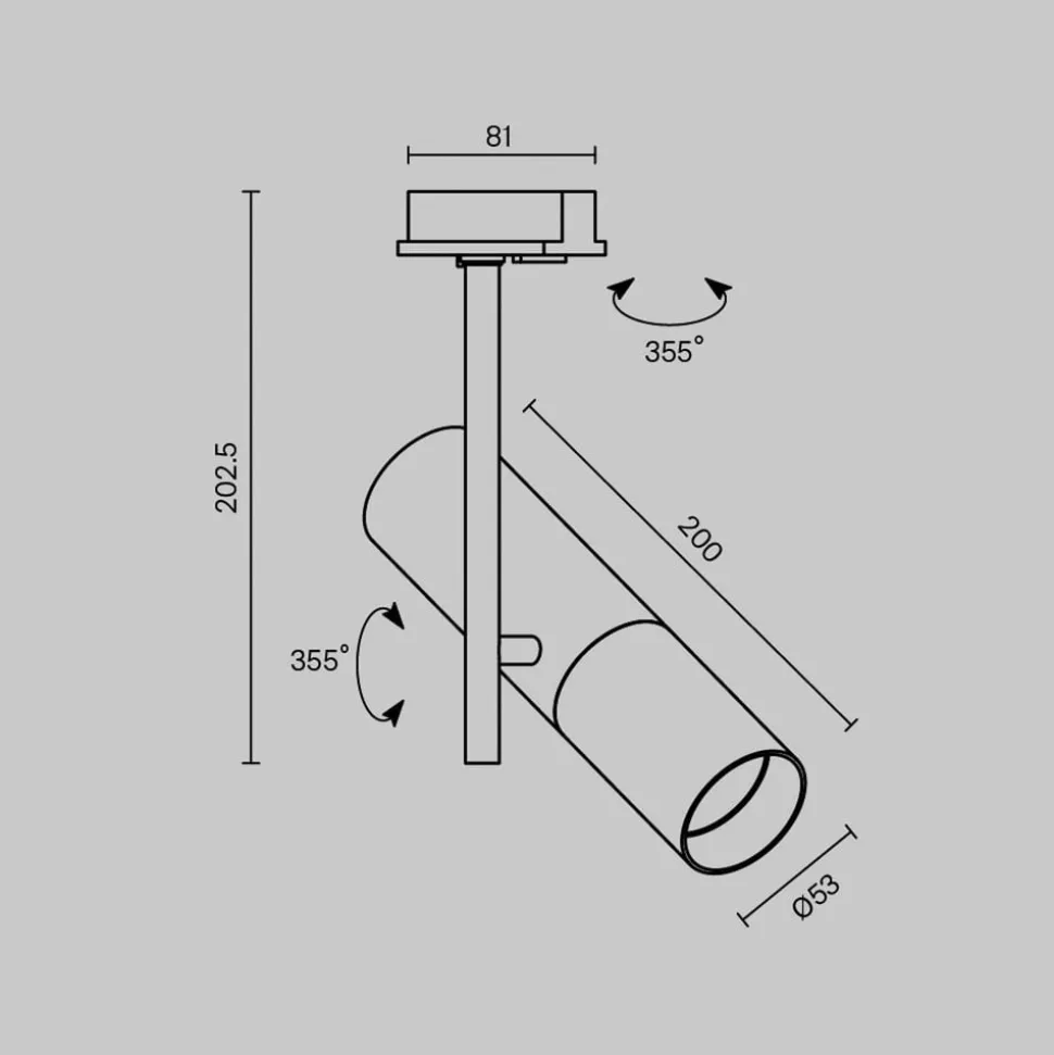 Maytoni Elti skinnespot, sort, Unity-system
